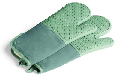 Productafbeelding van Omgoods - Ovenhandschoenen Set van 2 - Hittebestendige Silicone Kookhandschoenen