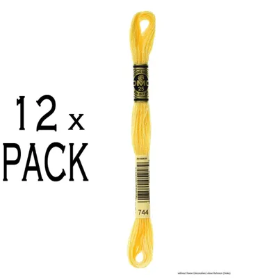 Produktbild von 12x DMC Stickgarn Mouline Special 117MC -744, 6-fädig, 8m, VPE