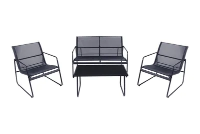 Produktbild von Lounge Set 4tlg. Outdoor Gartenlounge Sitzgruppe Sitzbank Gartentisch Stühle