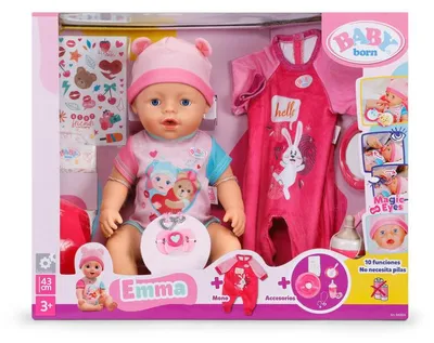 Zdjęcie produktu dla BABY born Emma, Lalka dziecko, Damski, 3 lat(a), Chłopak, dziewczyna, 430 mm, Wielobarwny