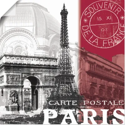 Produktbild von ARTland Poster Paris Größe: 30x30 cm