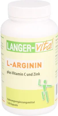 Zdjęcie produktu dla L-arginina 2894 mg/tabletka plus witamina C i cynk, 120 tabletek
