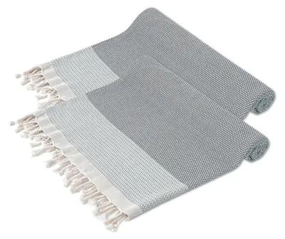 Produktbild von XXL Hamamtuch 100x180cm - Leicht, Sandfrei, Schnelltrocknend Baumwolle