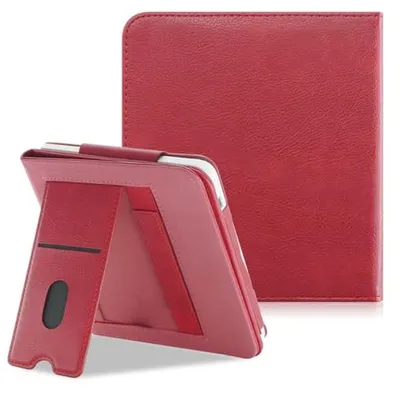 Productafbeelding van Beschermhoes voor 7 inch e-reader met standaard en polsband - Rood