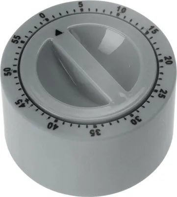 Obrázek produktu pro Kuchyňská minutka s pogumovaným povrchem, Ø 7 cm, šedá