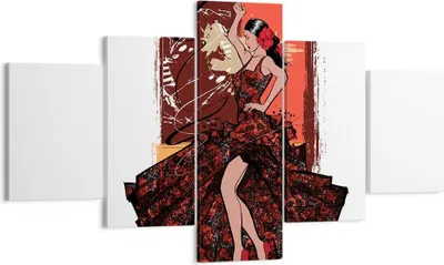 Produktbild von Bild auf Leinwand - Leinwandbild - Tanz Tänzer - 125x70cm - Wand Bild - Wanddeko - Wandbilder - Leinwanddruck - Bilder - Kunstdruck - Wanddekoration - Leinwand bilder - Wandkunst - EA125x70-4123