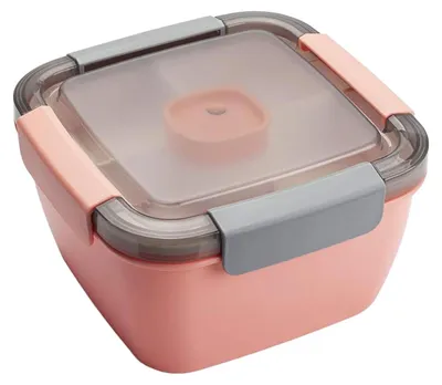 Produktbild von Salatbehälter Zum Mitnehmen 1 Stück, PP-Material, Mit Dressing-Fach Für Salat, Snacks Und Obst
