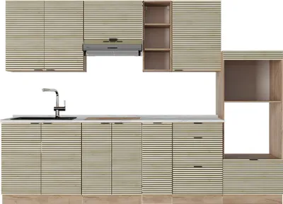 Immagine prodotto di Cucina componibile Vicco Fame-Line Pannello in rovere/rovere goldkraft 280 cm , PL Marmo, Model 51558