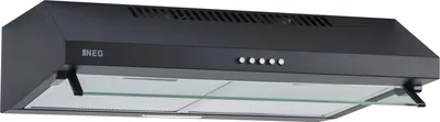Produktbild von NEG Unterbau Dunstabzugshaube NEG15-AT  60cm, Abluft und Umluft, LED, 195 m³/h, Single-Motor Farbe: schwarz