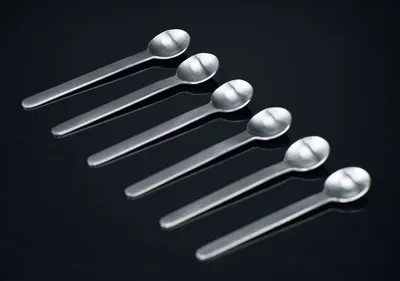 Produktbild von 6er Set Design Löffel Orion aus Edelstahl matt Kaffeelöffel Dessertlöffel