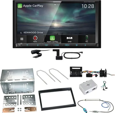 Produktbild von Kenwood DNX-7190DABS Android Auto Einbauset für Peugeot 207 307 Partner Expert