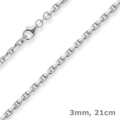 3mm-Armband-Ankerkette-diamantiert-aus-925-Silber-21cm