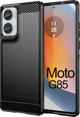 Produktbild von Carbon Hülle für Moto G85 Hülle Handyhülle Outdoor Handy Tasche Bumper Case Back Cover