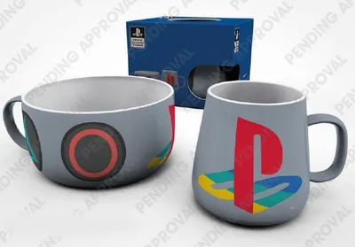 Produktbild von Frühstücksset Playstation - Classic (Tasse & Müslischale)