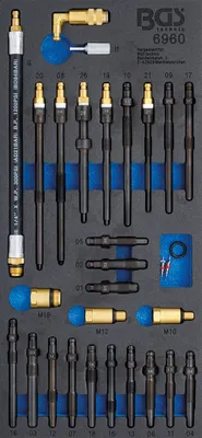 Obrázok produktu pre BGS technic Tool Tray 1/3: Adaptor Set for Compression and Pressure Loss Tester, 1350 mm, 1,35 kg