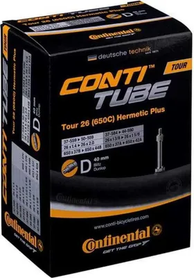 Produktbild von Continental Tour Wide Hermetic Plus Dunlop 40 Mm Fahrradschlauch Durchsichtig 26´´ / 1.125-1.75 Durchsichtig 26´´