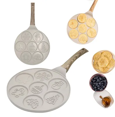 Produktbild von Bratpfanne Zum Braten Von Pfannkuchen, Krapfen Und Keksen, 26 Cm, 7 Muster, Klausberg Kb-7970