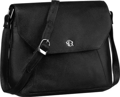 Produktbild von Rovicky | Kleine Posttasche, aus Leder, für Frauen, Schwarz, 25x21x11 cm