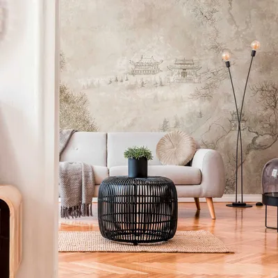 Immagine prodotto di Profhome 382471-GU Carta da parati in tessuto non tessuto asiatica beige opaco marrone chiaro 3,71 m x 2,8 m