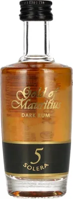 Produktbild von Gold of Mauritius 5 Solera Dark Rum 40% Vol. 0,05l