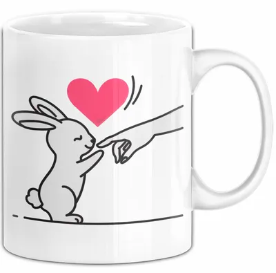 Produktbild von Kaninchen Hase Tierliebhaber Tasse Geschenk Lustige Geschenkidee Spruch (Weiß)