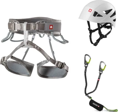 Produktbild von Via Ferrata Twist Shard Set, Klettersteig-Komplettset, Unisex - Ocun, Farbe:Grey Silver / Green, Größe:M-XL