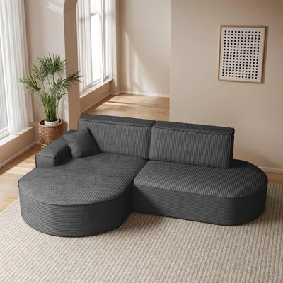 Obrázek produktu pro Rohová sedací souprava Modena Pro - pohodlí a styl v moderní látce Poso Graphite Left