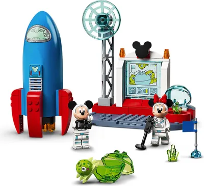 Produktbild von LEGO 10774 Mickys und Minnies Weltraumrakete Spielzeug zum Bauen für Kinder ab 4 Jahren, Raketenspielzeug