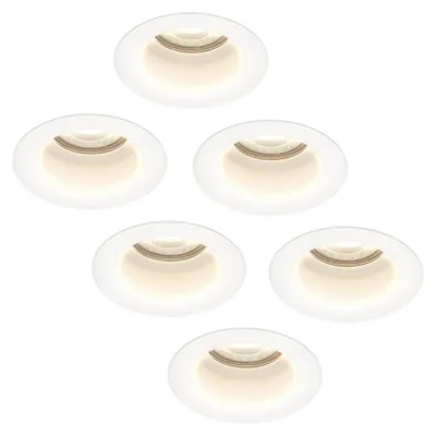 Image de HOFTRONIC - Spot LED encastrable plat 6W 4000K IP65 Blanc 6 pièces