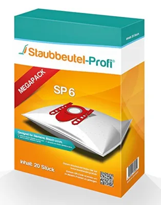 Produktbild von 20 Staubsaugerbeutel SP6 geeignet für Siemens VS06A111