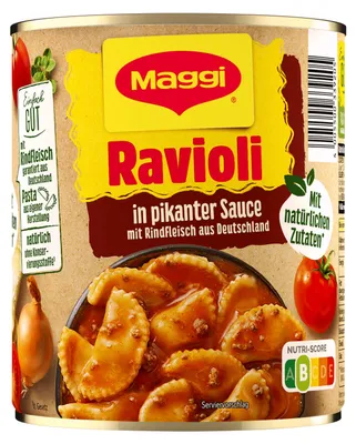 Produktbild von Maggi Ravioli in pikanter Soße