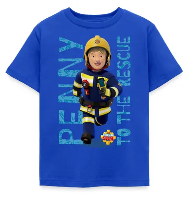 Produktbild von Spreadshirt Feuerwehrmann Sam™ Penny To The Rescue Kinder T-Shirt, 122/128 (7-8 Jahre), Royalblau