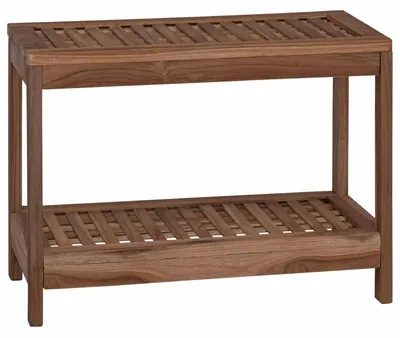 Obrázok produktu pre vidaXL Kúpeľňový stolík prírodný 60 x 30 x 45 cm z masívneho teakového dreva