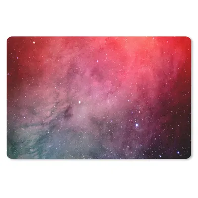 Produktbild von MuchoWow® Schreibtischunterlage Aquarell - Sterne - Rot 60x40 cm - XXL Mauspad - Großes Mauspad