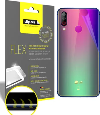 Produktbild von 2x Schutzfolie für LG W30 Rückseite Folie, 100% Displayabdeckung, dipos Flex