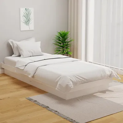 Produktbild von The Living Store Massivholzbett Weiß 90x200 cm