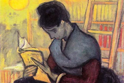 Produktbild von Vincent Van Gogh Kunstdruck Bild - Die Romanleserin, 1888 (80 x 120 cm)