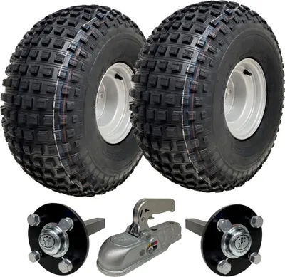Obrázok produktu pre 22x11.00-8 Knobby ATV Quad Trailer Kit kolesá, nápravy, Cast Hitch nosnosť 310kgs