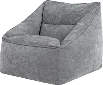 Produktbild von icon Riesen Sitzsack Sessel Chenille Natalia, Grau, Sitzsack Erwachsene mit Füllung Für Das Wohnzimmer,Riesensitzsack XXL Flauschig - Hergestellt in Deutschland