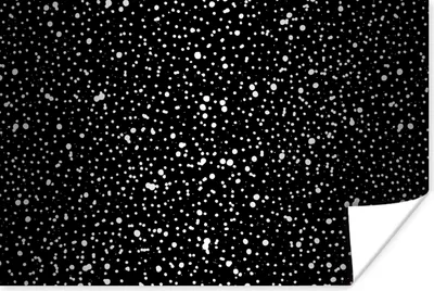 Produktbild von MuchoWow® Poster Schwarz - Weiß - Muster - Polka dots 60x40 cm - Schlafzimmerdekoration