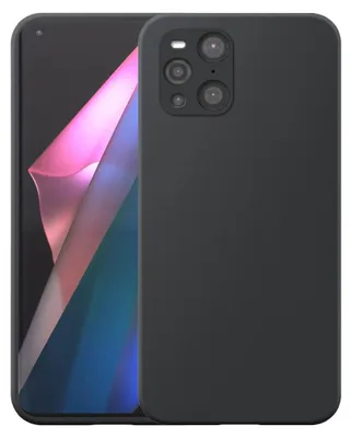 Produktbild von Geeignet für Oppo Find X3 Pro Phone Case Schwarz Flexible Silikon TPU Case - Flexible Back Cover Case Silikon TPU - Schwarz - Smartphonics