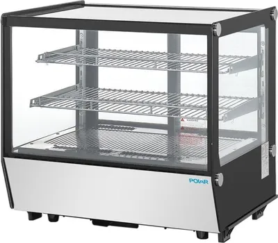 Produktbild von Polar G-Serie Tischkühlvitrine Schwarz Quadratglas 120Ltr