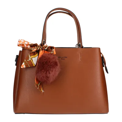 Image de Gallantry, sac à main avec pompon et écharpe, marron