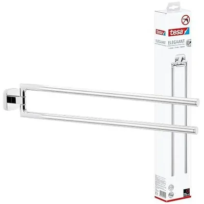 Zdjęcie produktu dla Haczyk na ręcznik samoprzylepny chromowany metal łazienka bez wiercenia