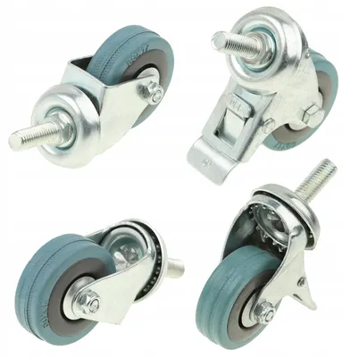 Produktbild von TOMiMET Set 4 Gummiräder 50mm nicht markierend mit Bremse
