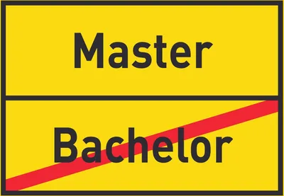 Produktbild von Master Bachelor Schild Ortsschild A2 Rückseite selbstklebend