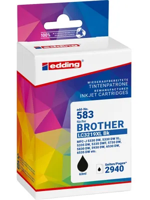 Image de edding Cartouche d'encre 18-583-01 comme Brother LC3219XLBk sw