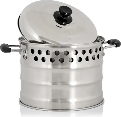 Produktbild von BBQ-Toro Edelstahl Kochtopf für Raketenofen, 7,0 Liter Topf mit Deckel