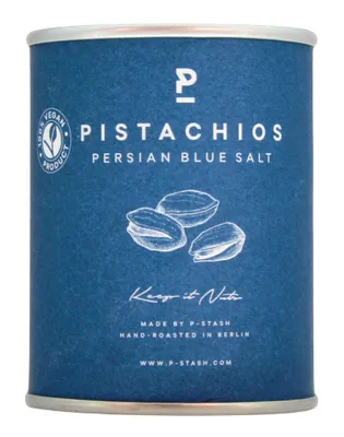 Produktbild von P-Stash Pistazien mit persischem Blausalz, 6er Pack (6 x 50g Dose)