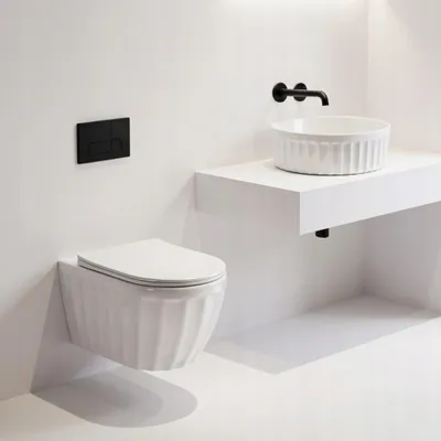 Immagine prodotto di Set lavabo e WC sospeso Bianco